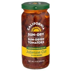 California Sun-Dry Julienne Cut with Herbs Mediterranean Blend Sun-Dried Tomatoes 8 oz