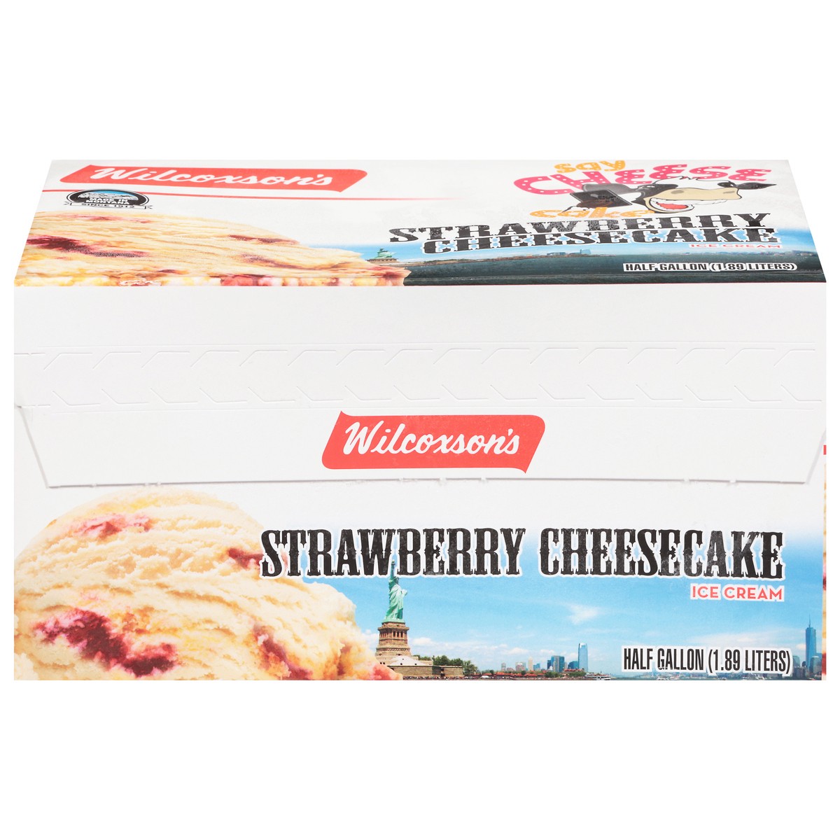slide 10 of 17, Wilcoxson's Strawberry Cheesacake Ice Cream 0.5 gal, 1/2 gal