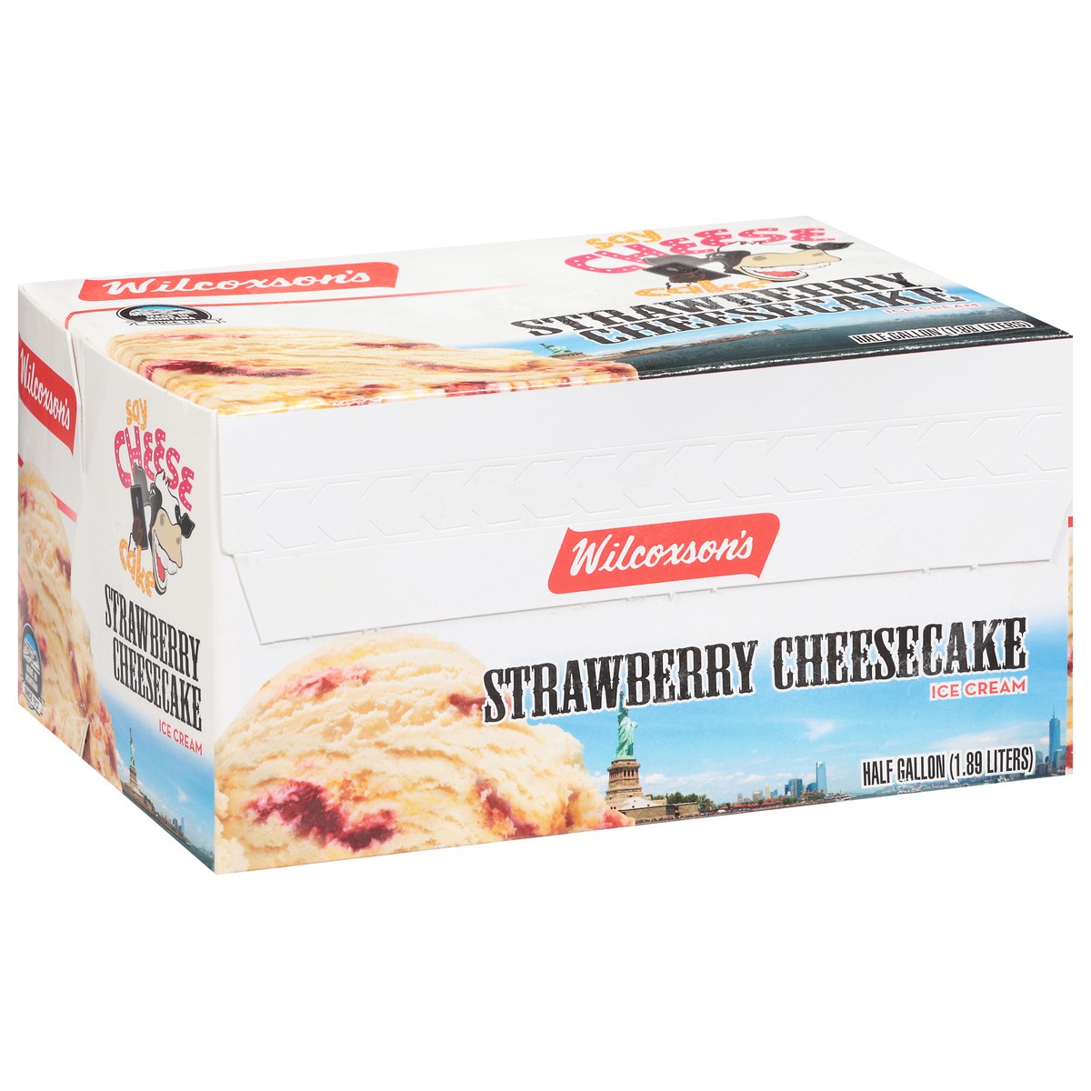 slide 8 of 17, Wilcoxson's Strawberry Cheesacake Ice Cream 0.5 gal, 1/2 gal