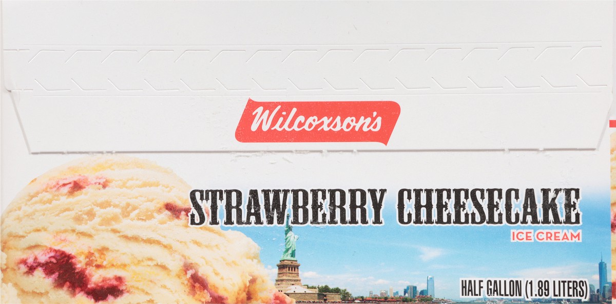 slide 16 of 17, Wilcoxson's Strawberry Cheesacake Ice Cream 0.5 gal, 1/2 gal
