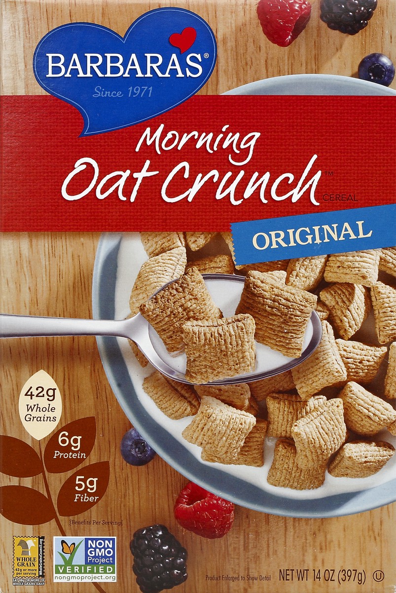 slide 3 of 7, Barbara's Original Morning Oat Crunch Cereal, 14 oz