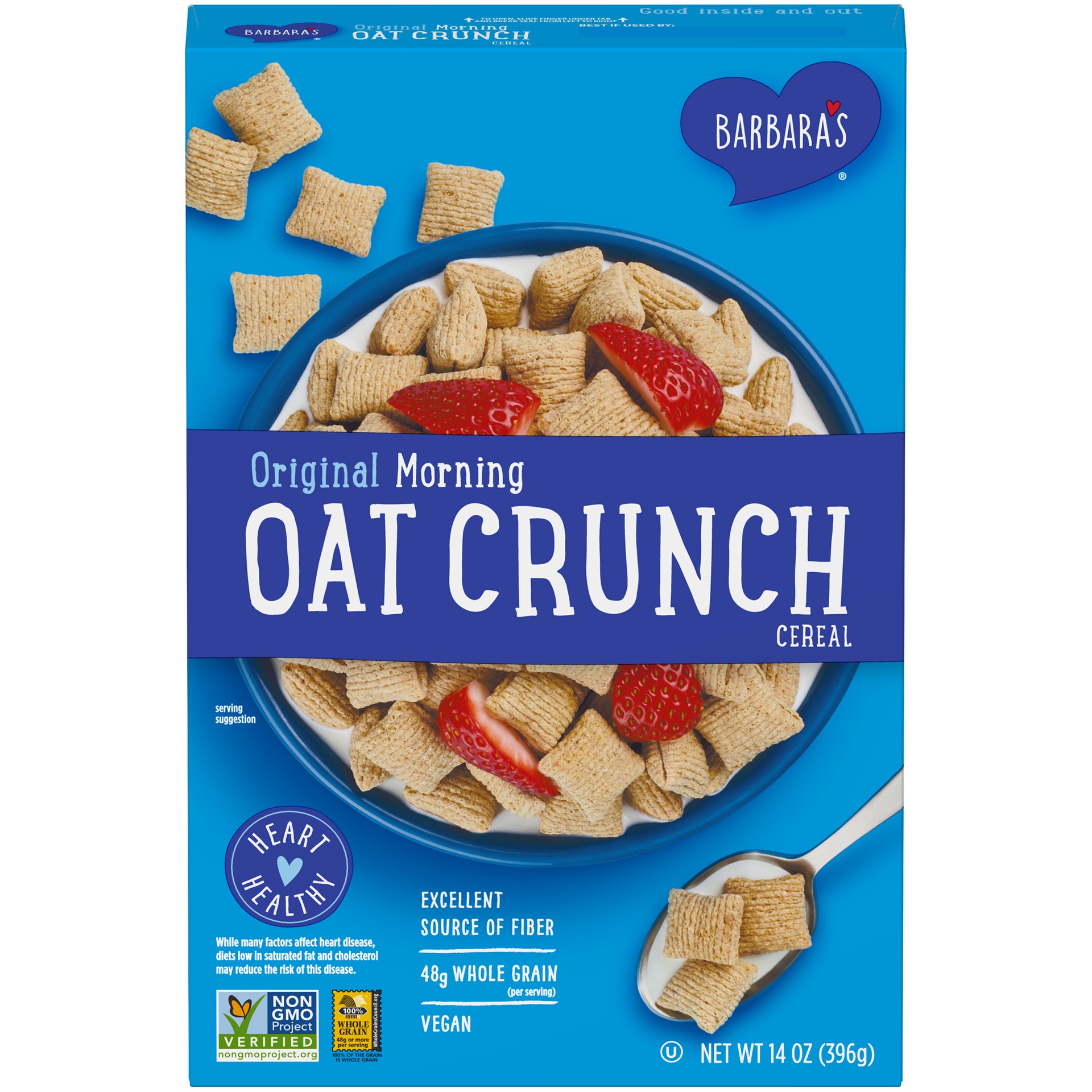 slide 1 of 7, Barbara's Original Morning Oat Crunch Cereal, 14 oz