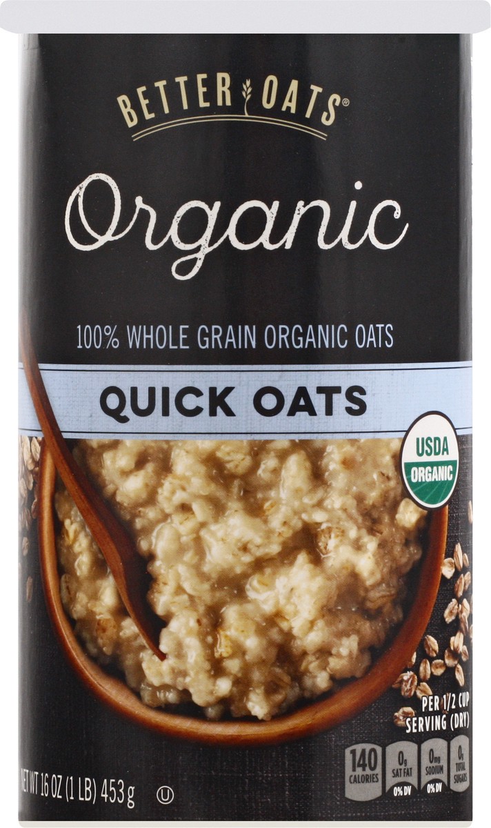 slide 2 of 9, Better Oats Organic Quick Oats, 16 oz