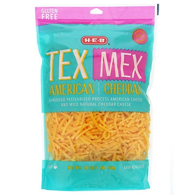 slide 1 of 1, H-E-B Tex Mex Shredded Cheese Blend, 16 oz