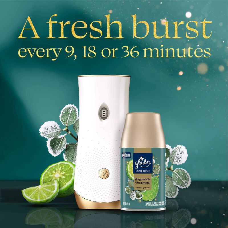 slide 3 of 12, Glade Refil Bergamot & Eucalyptus, 6 oz