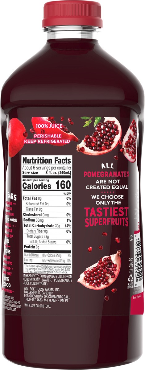 slide 2 of 5, Bolthouse Farms 100% Pomegranate, 52 fl oz