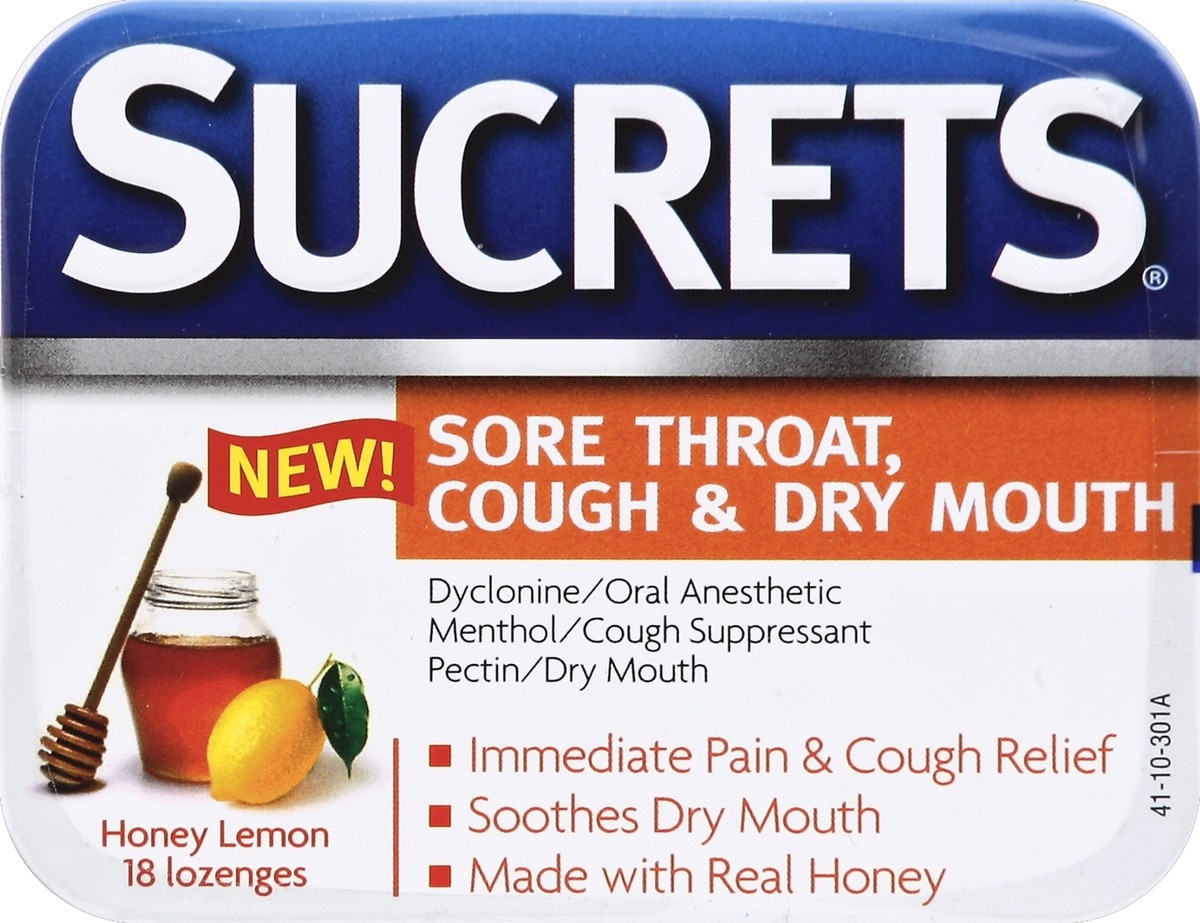 slide 1 of 5, Sucrets Sore Throat, Cough & Dry Mouth 18 ea, 18 ct