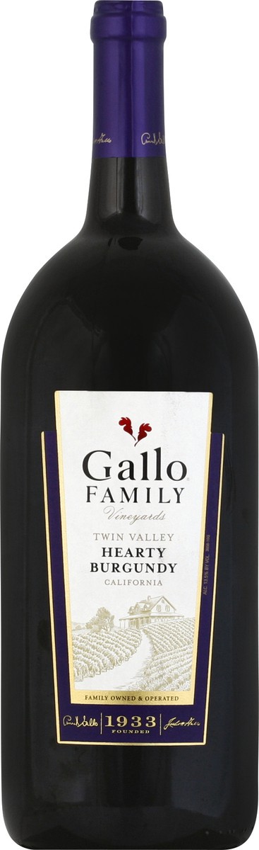 slide 2 of 3, Gallo Family Hearty Burgundy 1.5 lt, 1.50 liter