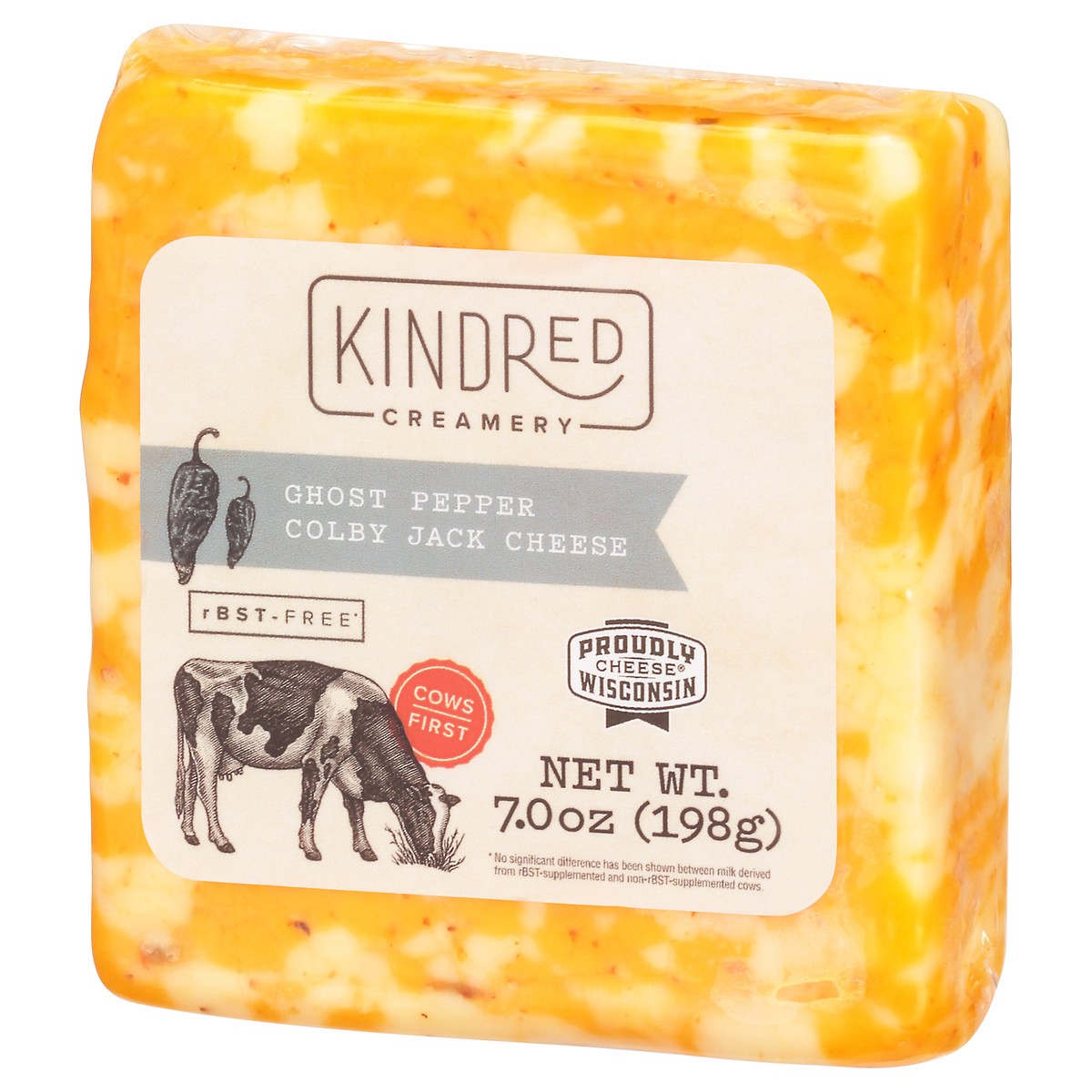 slide 5 of 9, Kindred Creamery Colby Jack Ghost Pepper Cheese 7.0 oz, 1 oz