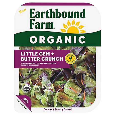 slide 1 of 1, Earthbound Farm Organic Little Gem & Butter Crunch, 5.5 oz