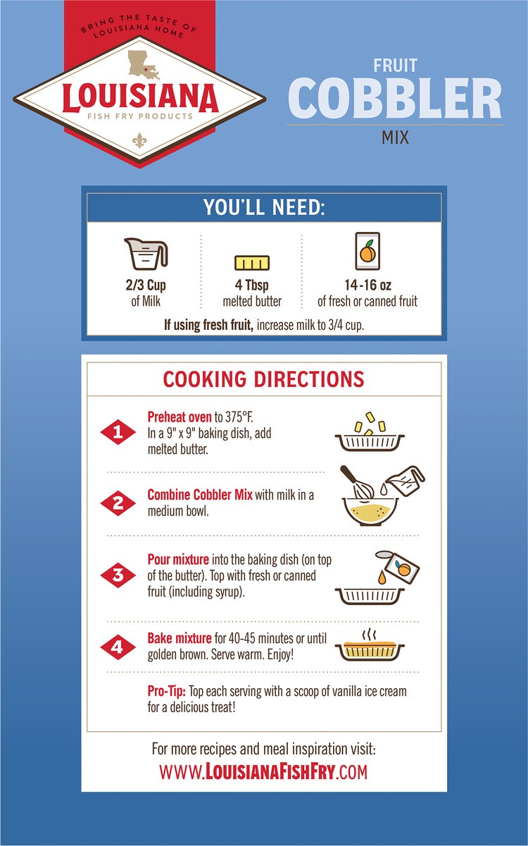 slide 12 of 13, Lousiana Fruit Cobbler Mix 10.58 oz, 10.58 oz