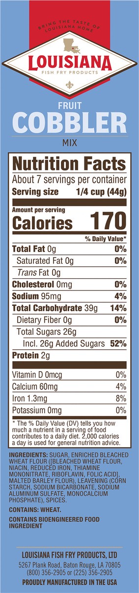 slide 8 of 13, Lousiana Fruit Cobbler Mix 10.58 oz, 10.58 oz