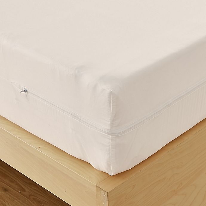 slide 1 of 4, AllergyCare Deep Full Mattress Protector - Natural, 9 in