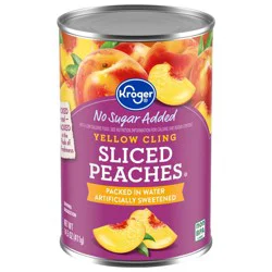 Kroger Yellow Cling Sliced Peaches No Sugar Added