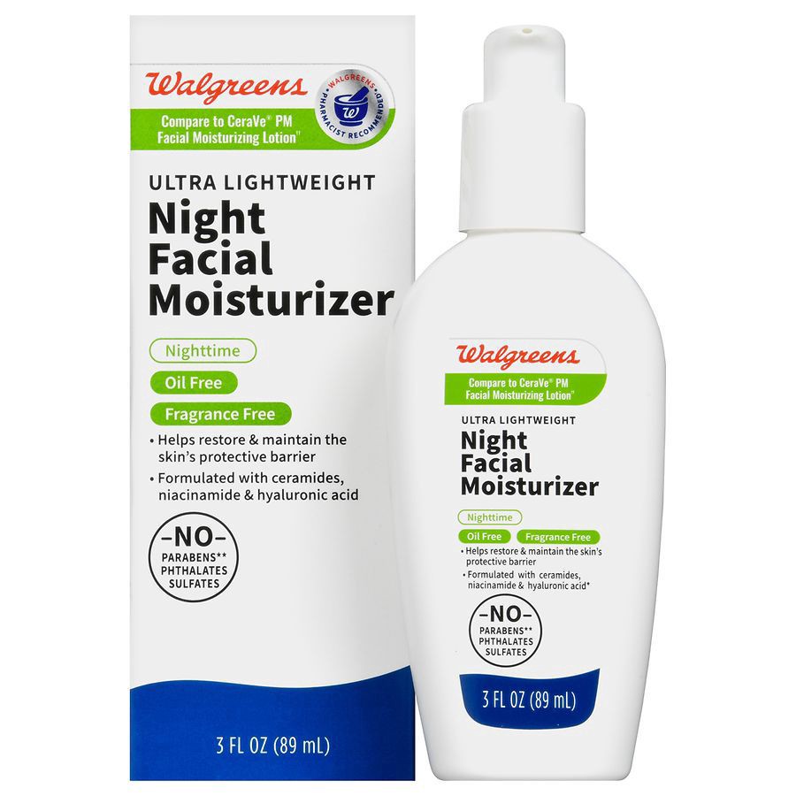 slide 4 of 5, Walgreens Night Facial Moisturizing Lotion, 3 oz