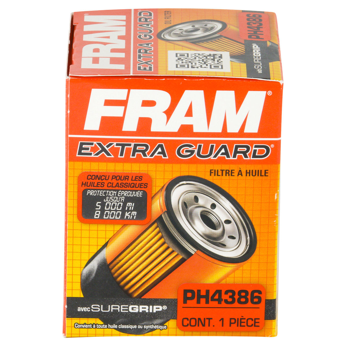 slide 2 of 6, Fram Extra Guard Oil Filter PH4386, 1 ct