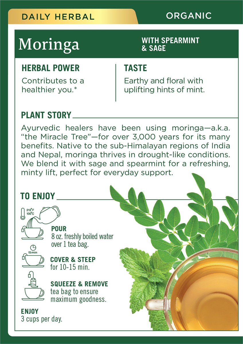 slide 5 of 6, Traditional Medicinals Moringa - 16 ct, 16 ct