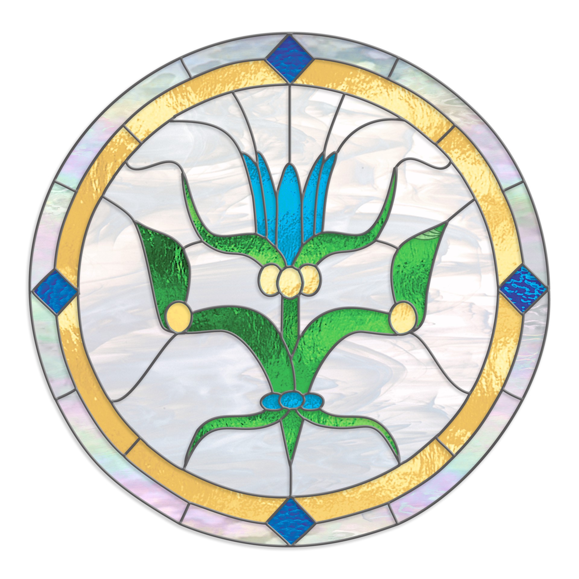 slide 3 of 3, Oceanside Compatible 12" Rough Rolled Fusible Stained Glass Sheet, 12 in