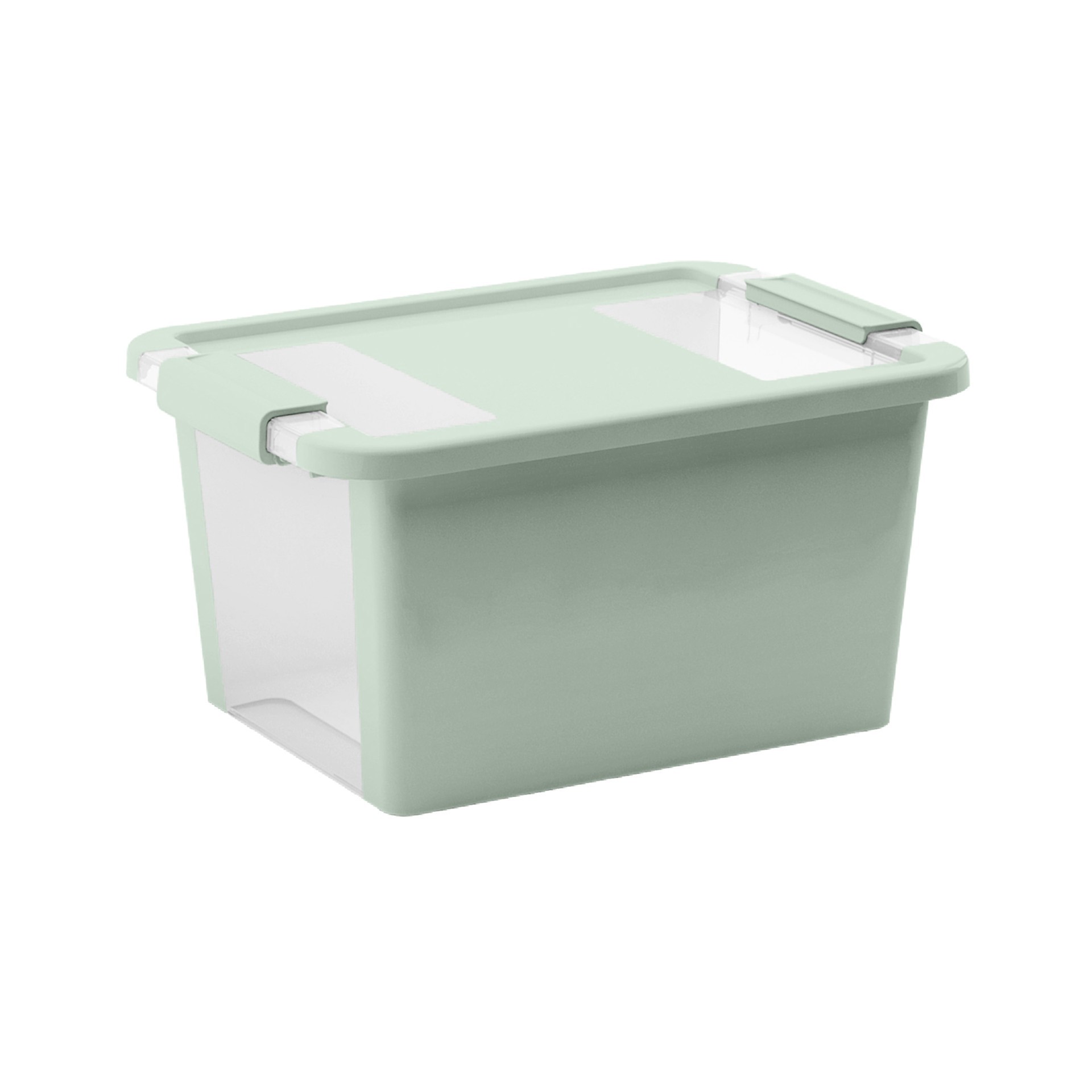 slide 4 of 5, Curver Versa Plastic Hinged Lid Storage Box, 7 in x 14 in x 10 in