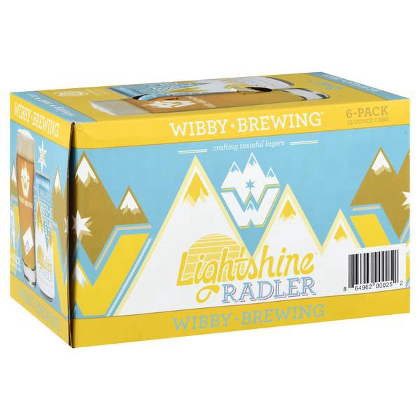 slide 1 of 1, Wibby Brewing Lightshine Radler 6 Pack 12Oz Cans, 72 oz