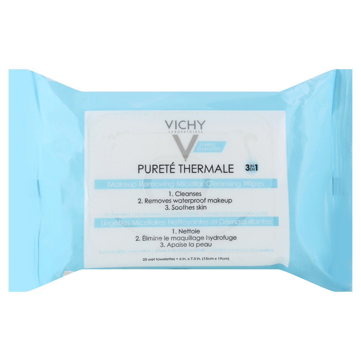 slide 6 of 8, Vichy Wipes 25 ea, 25 ct