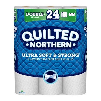 slide 1 of 1, Quilted Northern Ultra Soft & Strong With Cleanstretch Toilet Paper, 12 ct