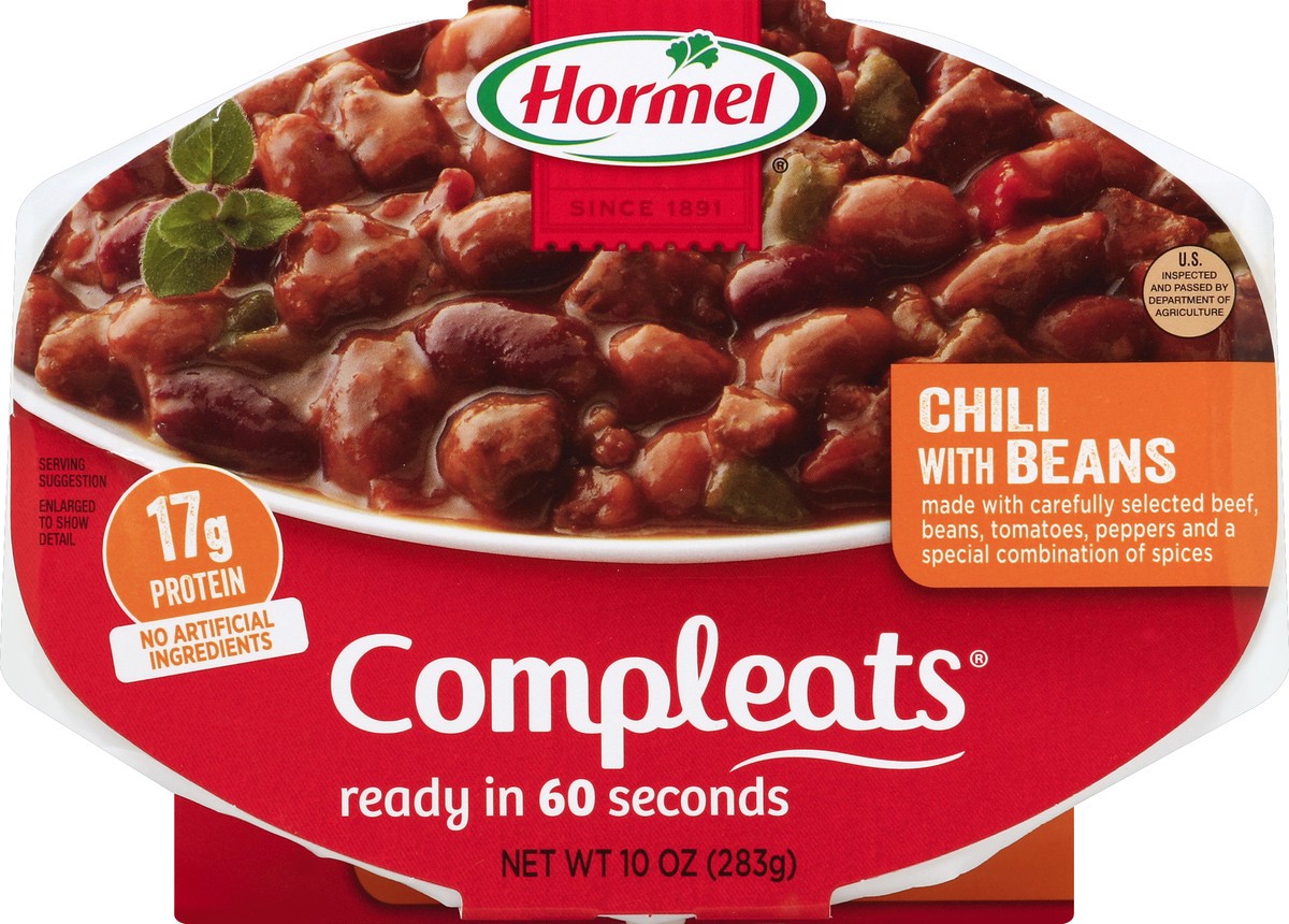 slide 6 of 7, Hormel COMPLEATS Chili With Beans, 10 oz