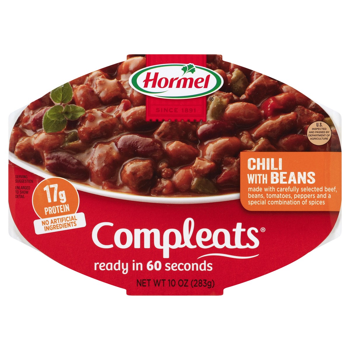 slide 2 of 7, Hormel COMPLEATS Chili With Beans, 10 oz