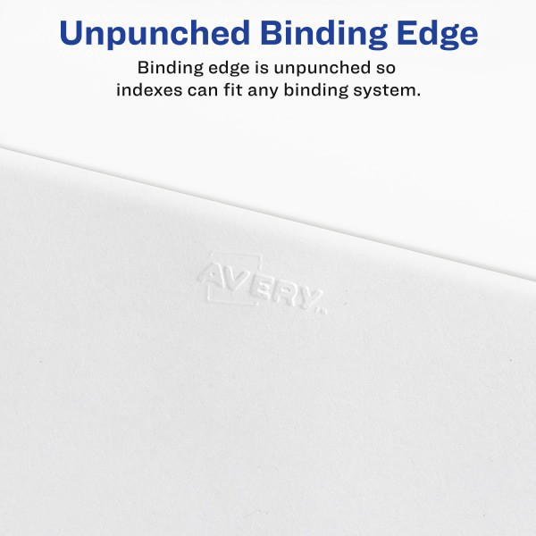 slide 4 of 6, Avery® Allstate®-Style Collated Legal Exhibit Dividers, 8 1/2"" x 11"", White Dividers/White Tabs, 1-25, Pack Of 25 Tabs, 25 ct