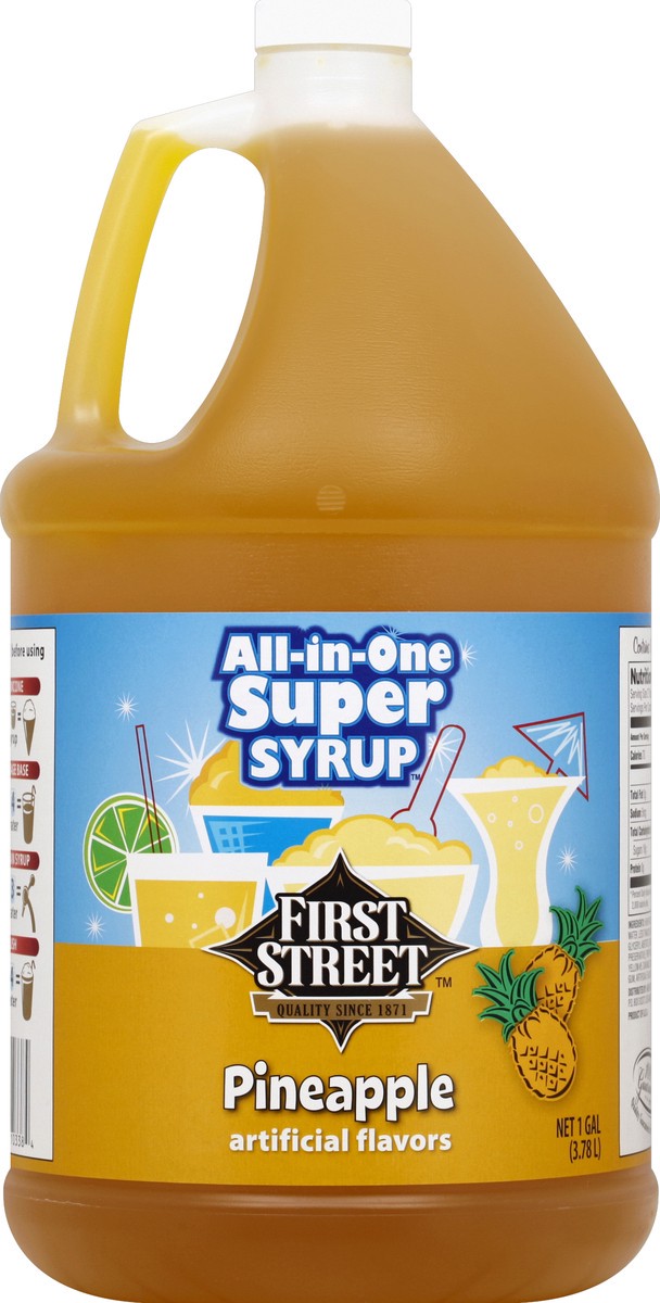 slide 6 of 6, First Street Pineapple Syrup, 1 gal