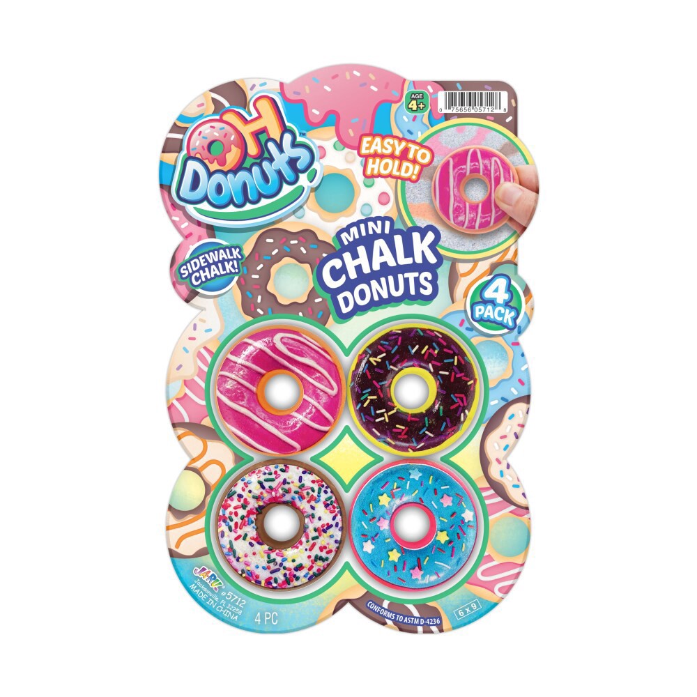 slide 1 of 1, Ja-Ru Oh Donuts Mini Chalk, 4 ct