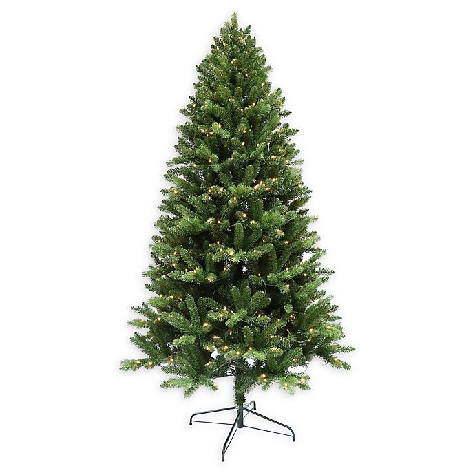 slide 1 of 2, Winter Wonderland Pre-Lit Tacoma Pine Christmas Tree, 6.5 ft