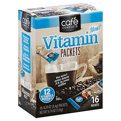slide 1 of 1, Café Complete Vitamin Coffee & Beverage Additive Packets, 16 ct