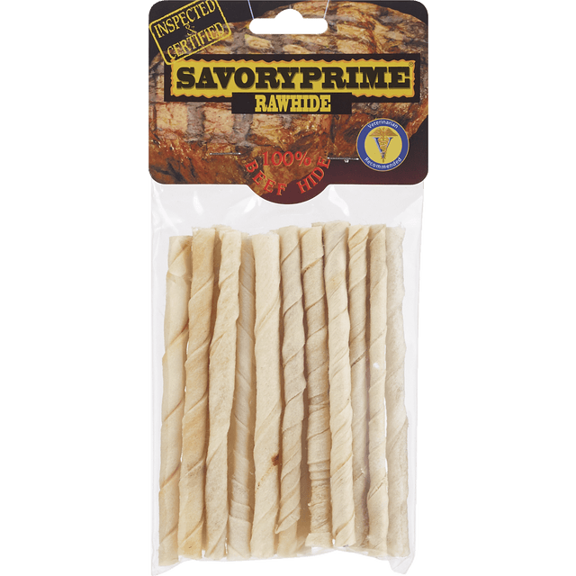 slide 1 of 1, Savory Prime Beef Hide Twist Sticks For Dogs, 20 ct