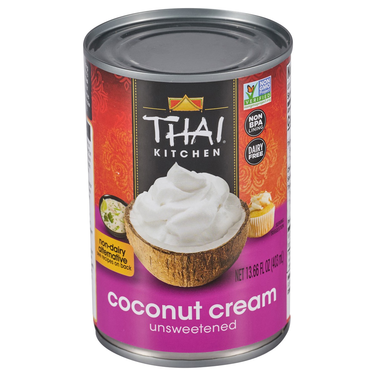 slide 1 of 7, Thai Kitchen Gluten Free Unsweetened Coconut Cream, 13.66 fl oz, 13.66 fl oz