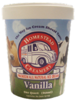 slide 1 of 1, Homestead Creamery Vanilla Ice Cream, 32 fl oz