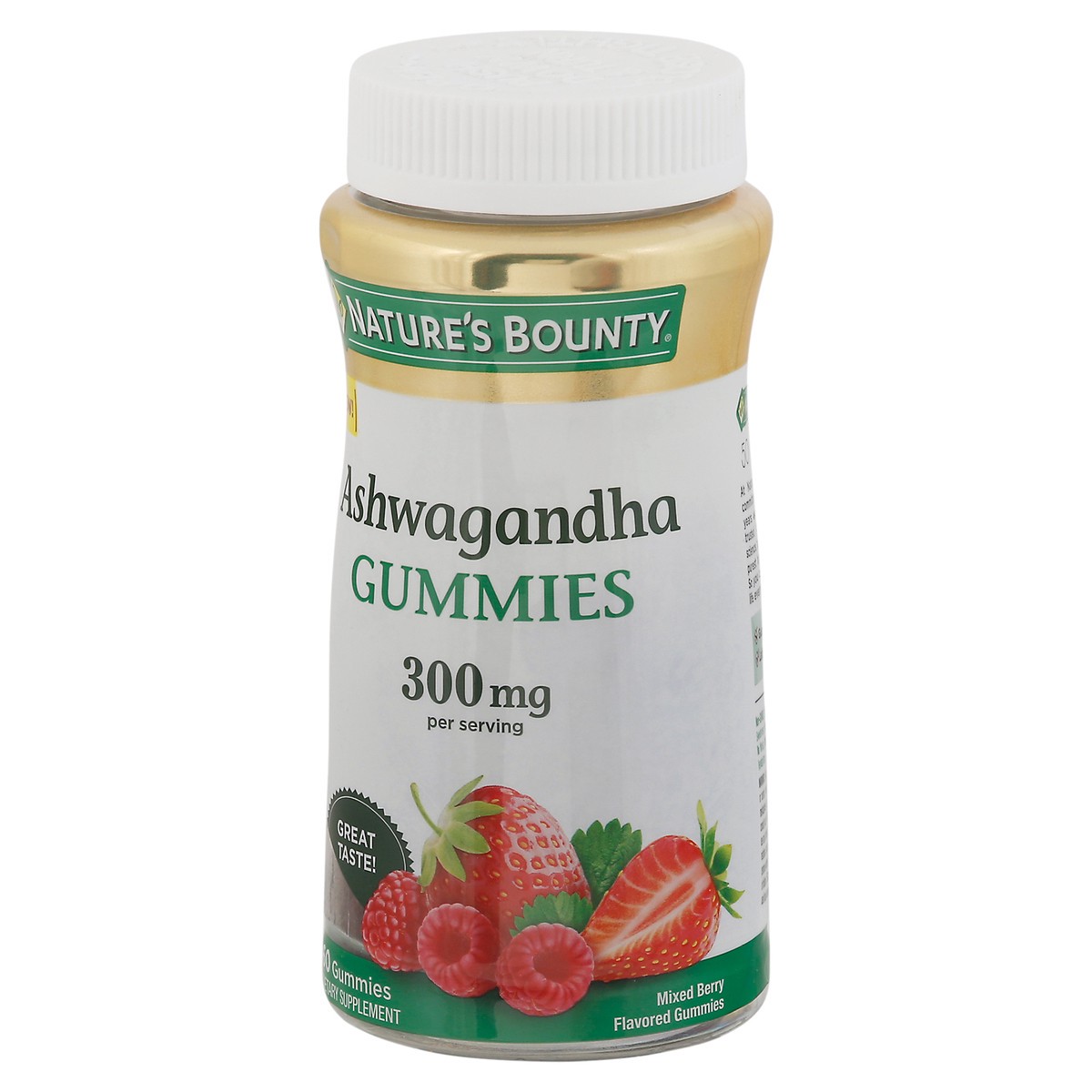 slide 7 of 9, Nature's Bounty 300 mg Mixed Berry Flavored Ashwagandha 60 Gummies, 60 ct