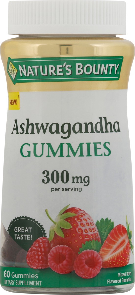 slide 4 of 9, Nature's Bounty 300 mg Mixed Berry Flavored Ashwagandha 60 Gummies, 60 ct
