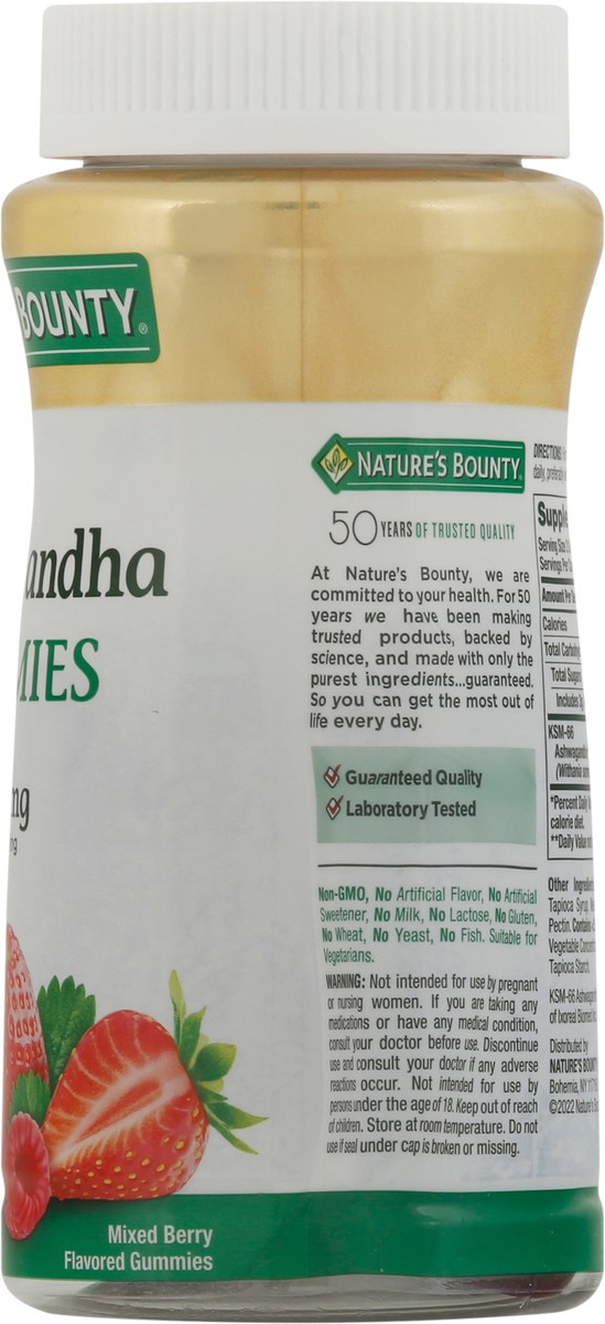 slide 2 of 9, Nature's Bounty 300 mg Mixed Berry Flavored Ashwagandha 60 Gummies, 60 ct