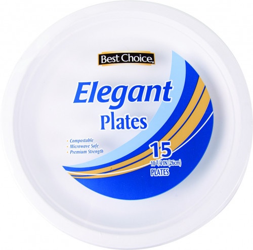 slide 1 of 1, Best Choice Elegant Plates, 15 ct; 14 in