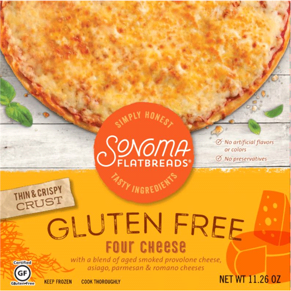 slide 1 of 1, Sonoma Flatbreads Gluten Free Four Cheese Pizza, 11.26 oz