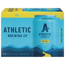 Athletic Brewing Run Wild IPA Non-Alcoholic, 12 Pack