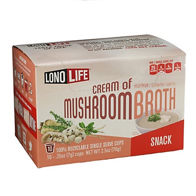 slide 1 of 1, LonoLife Cream of Mushroom Broth K Cups, 10 ct