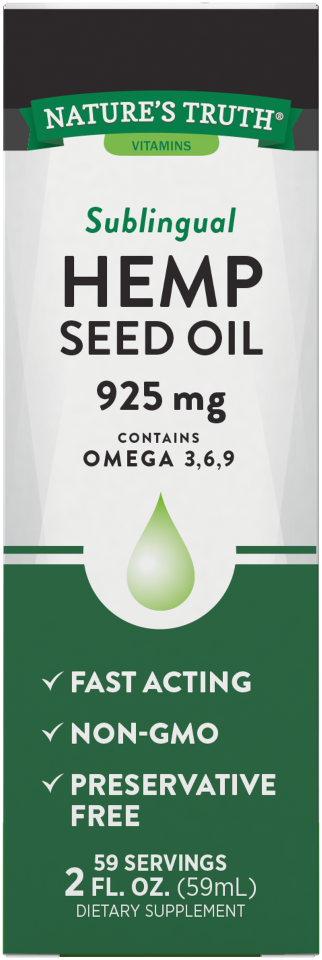 slide 1 of 3, Nature's Truth Hemp Seed Oil Liquid, 2 fl oz