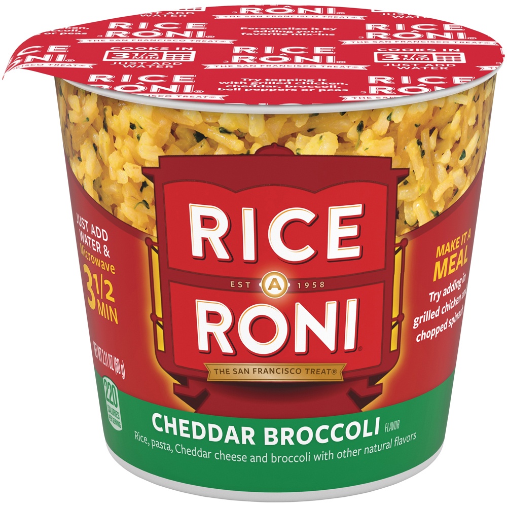 slide 2 of 4, Rice-A-Roni Cheddar Broccoli Rice Cup, 2.11 oz