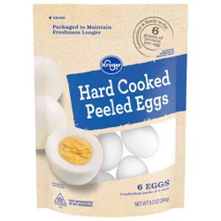 Kroger Hard Cooked Peeled Eggs 6 Count
