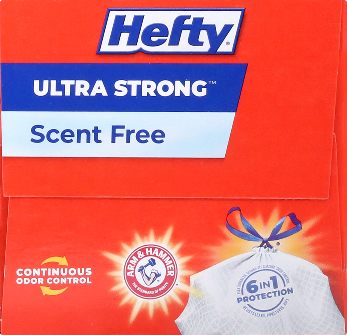 slide 4 of 9, Hefty Ultra Strong 13 Gallon Drawstring Scent Free Tall Kitchen Bags 40 ea, 40 ct