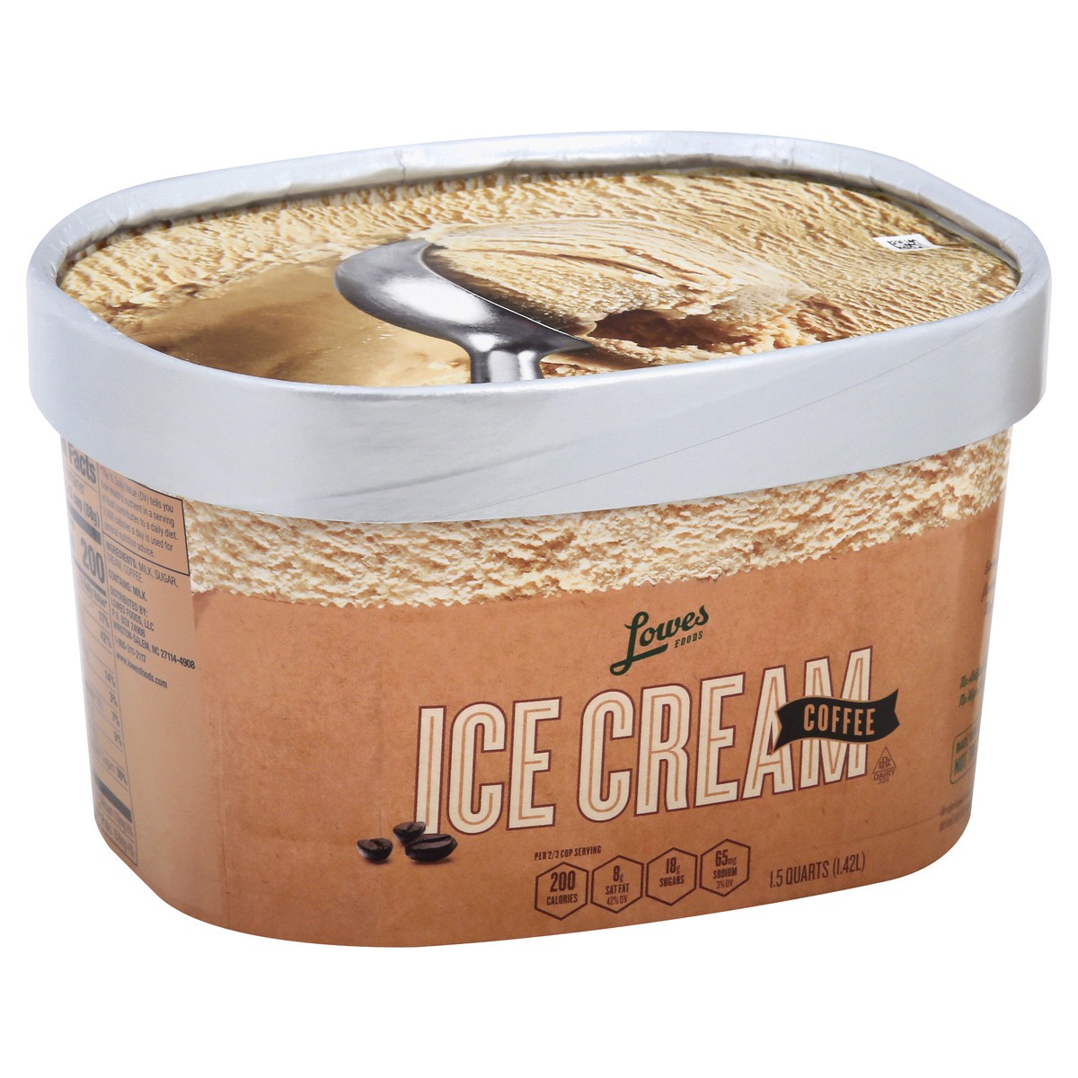 slide 3 of 5, Lowes Foods Ice Cream Premium Coffee, 48 oz