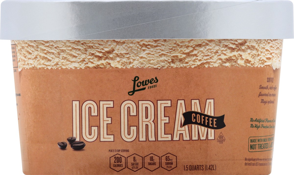 slide 2 of 5, Lowes Foods Ice Cream Premium Coffee, 48 oz