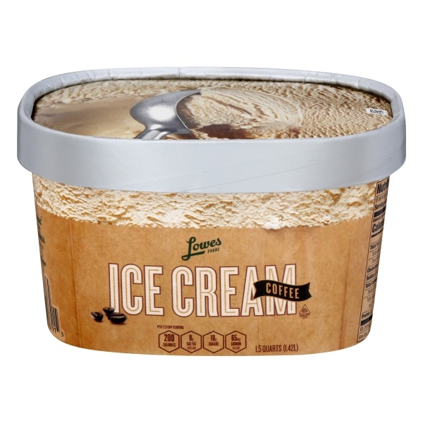 slide 1 of 5, Lowes Foods Ice Cream Premium Coffee, 48 oz